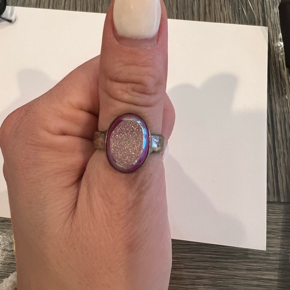 Pink sparkley ring size 10